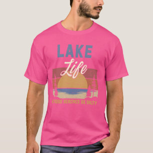 T-shirt Lake Life parce que les plages Soyez salé vintage