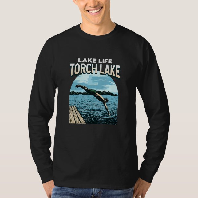 T-shirt Lake Life Torch Lake Natation Michigan Swimmer Swi (Devant)