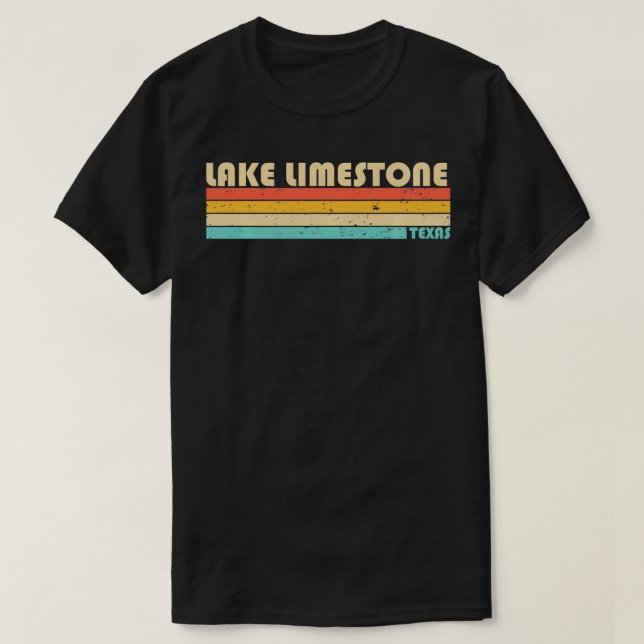 T-shirt LAKE LIMESTONE TEXAS Funny Pêche Camping été (Design devant)