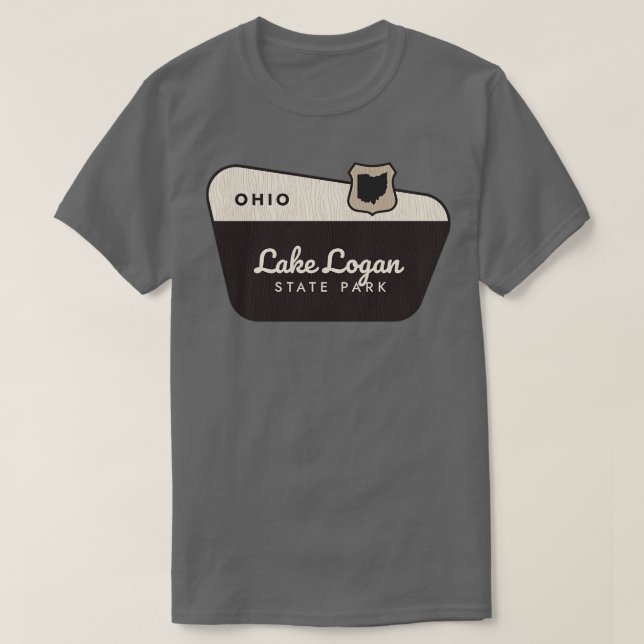T-shirt Lake Logan State Park Affiche de bienvenue Ohio (Design devant)