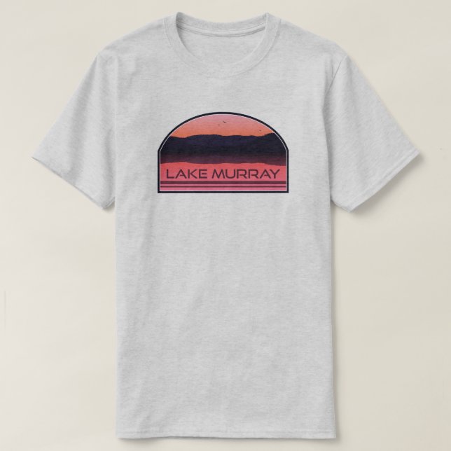 T-shirt Lake Murray South Carolina Red Sunrise (Design devant)