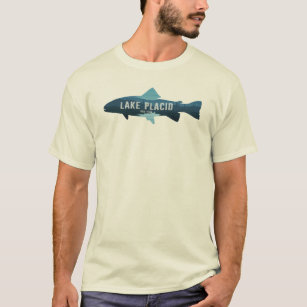 T-shirt Lake Placid New York Fish