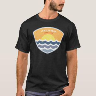T-shirt Lake Placid New York NY Sunset Vacances Souvenir
