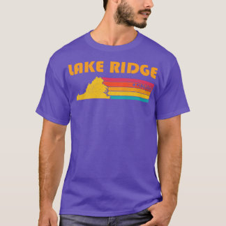 T-shirt Lake Ridge Virginia Vintage Souvenir désorganisé