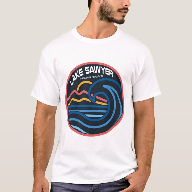 T-shirt Lake Sawyer Wake Surf Men's Shirt (Devant)