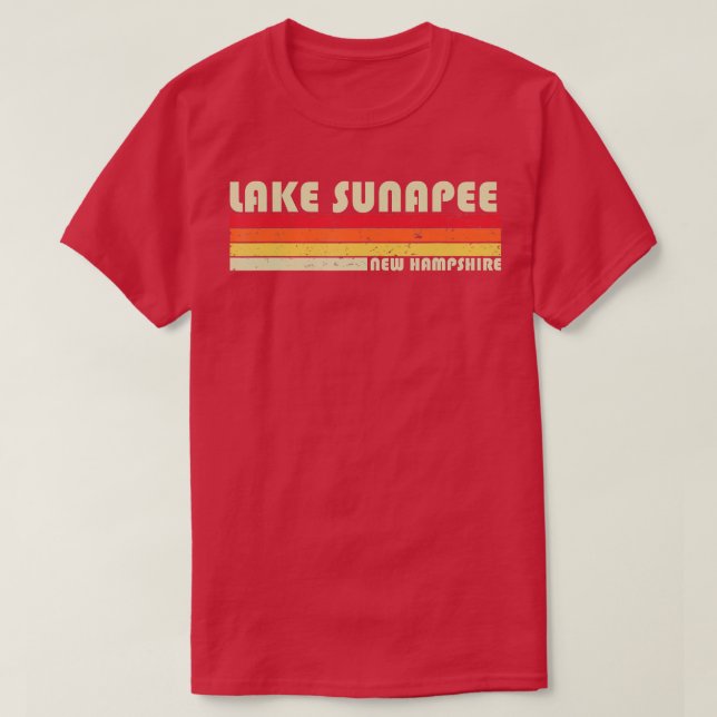 T-shirt LAKE SUNAPEE NEW HAMPSHIRE Funny Fishing Camping S (Design devant)