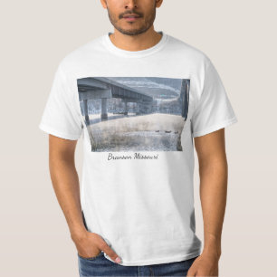 T-shirt Lake Taneycomo Brouillard Pêche d'Hiver