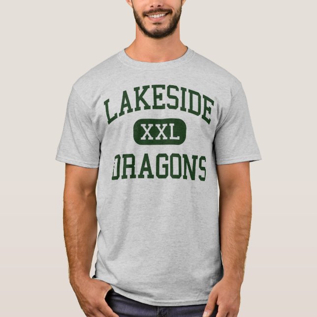 T-shirt Lakeside - dragons - lycée - Ashtabula Ohio (Devant)