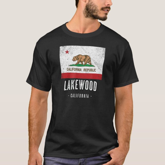 T-shirt Lakewood - California Cali City Souvenir - Ca Drap (Devant)