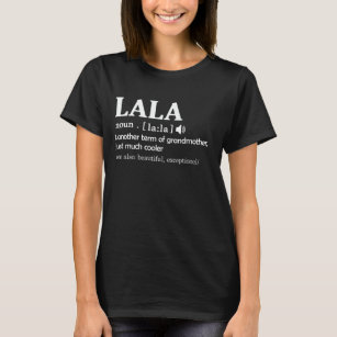 T-shirt Lala Définition Amusant Grand-mère Jour Cadeau