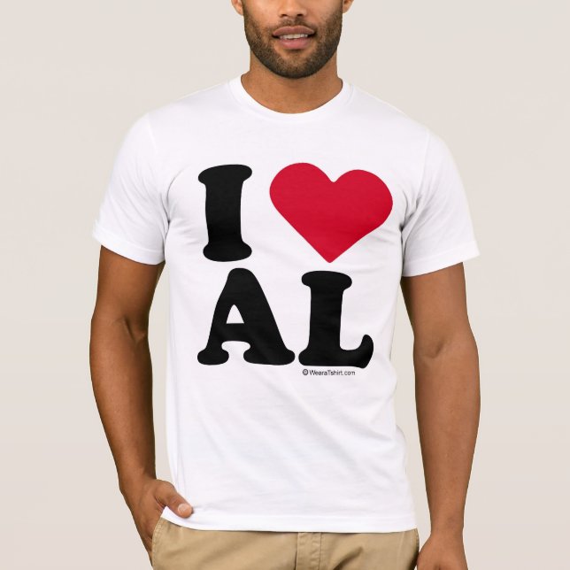 T-SHIRT L'ALABAMA - AL D'AMOUR D'I - AMOUR ALABAMA D'I (Devant)
