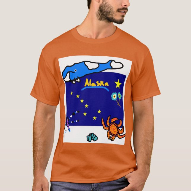 T-shirt L'Alaska et ses symboles (Devant)