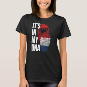 T-shirt L'Albanie Et Le Pays-Bas Mélangent Le Patrimoine D