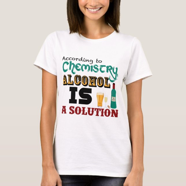 T-shirt L'alcool est une solution (Devant)