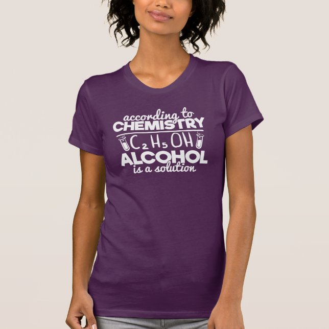 T-shirt L'alcool est une solution | Drôle Humour de boisso (Devant)