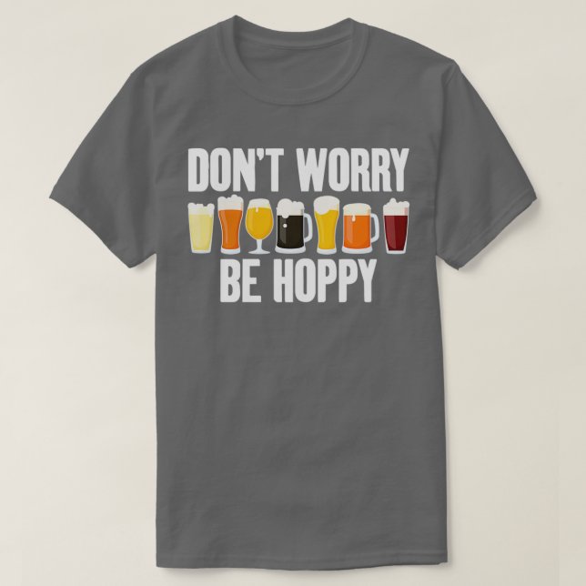 T-shirt L'alcool ne vous inquiète pas, soyez heureux Gif d (Design devant)