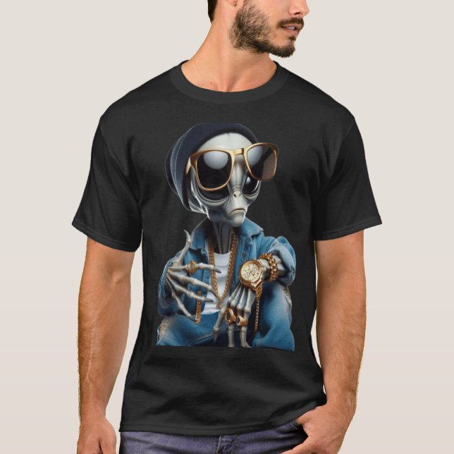 T-shirt L'alien funky (Devant)