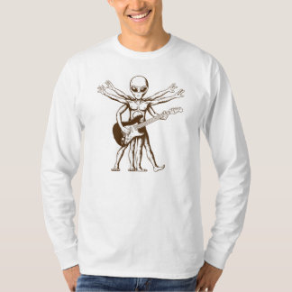 T-shirt L'alien joue de la guitare électrique.