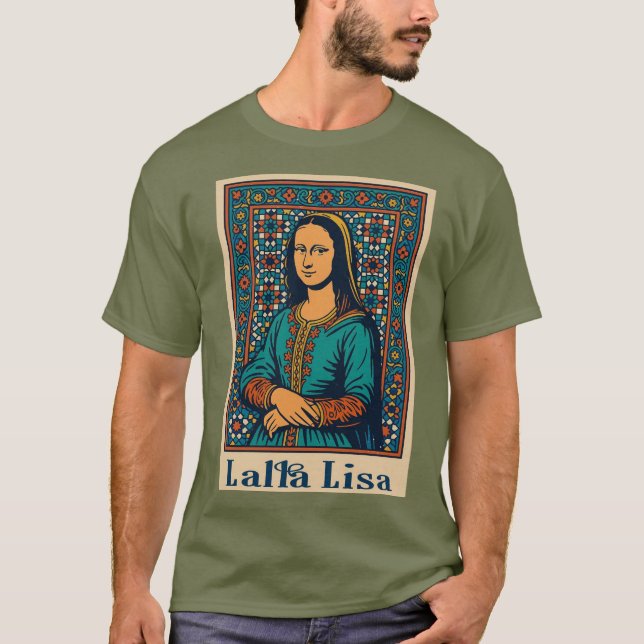 T-shirt Lalla Lisa - Mona Lisa avec mosaïque marocaine S (Devant)