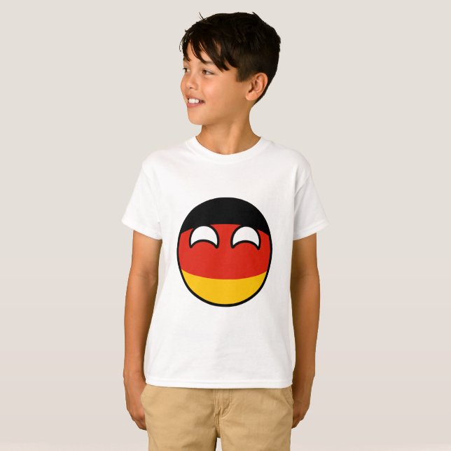 T-shirt L'Allemagne Geeky tendante drôle Countryball (Devant entier)