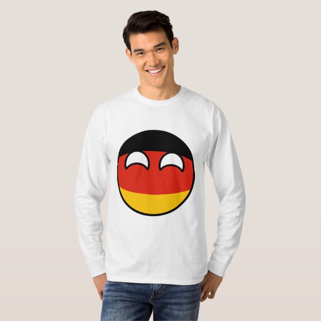 T-shirt L'Allemagne Geeky tendante drôle Countryball (Devant entier)