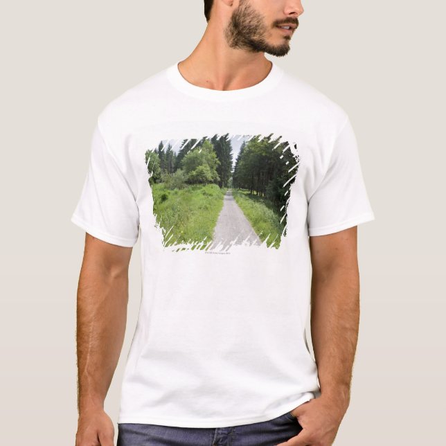 T-shirt L'Allemagne, Thuringe, chemin dans la forêt (Devant)