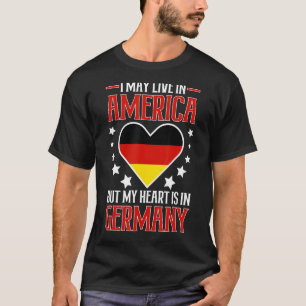 T-shirt L'Allemand Américain Peut Vivre En Amérique Mais L