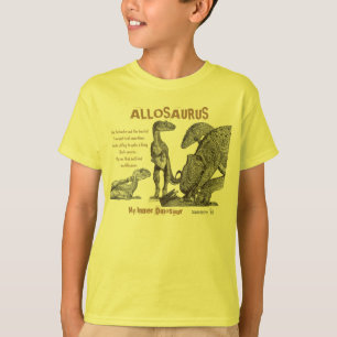 T-shirt L'Allosaurus mon dinosaure intérieur badine la