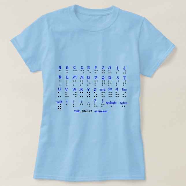 T-shirt L'alphabet braille (Design devant)