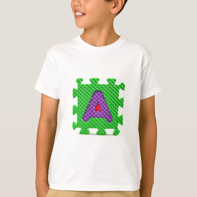 T-shirt L'alphabet marque avec des lettres le puzzle (Devant)