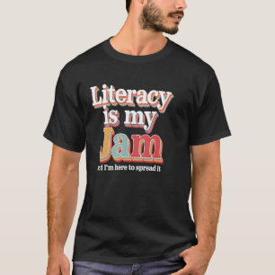 T-shirt L'alphabétisation est ma confiture Funky enseignan