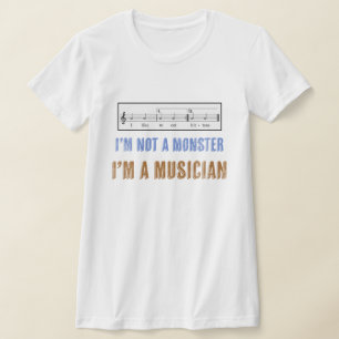 T-shirt L'alphabétisation musicale compte, j'aime manger d