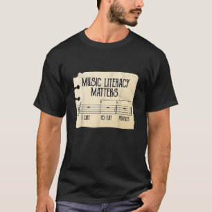 T-shirt L'alphabétisation musicale compte que j'aime mange