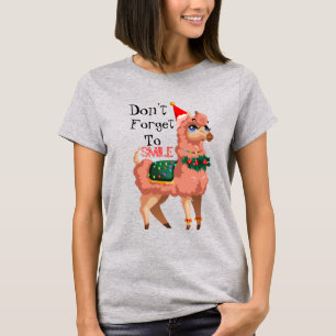 T-shirt lama à Noël