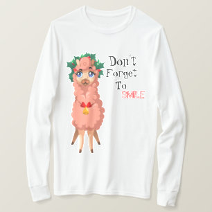 T-shirt lama à Noël