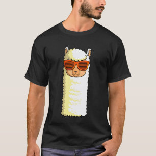 T-shirt Lama Alpaca sans drame avec lunettes de soleil fêt