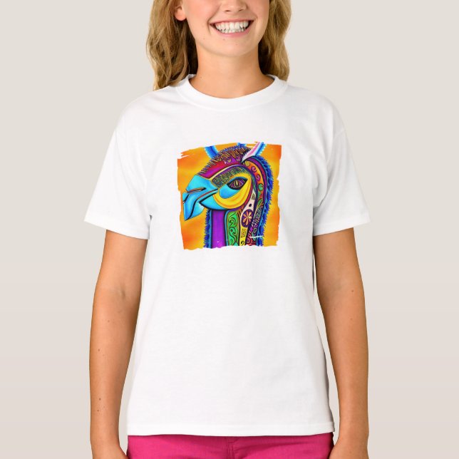 T-Shirt Lama Coloré (Devant)