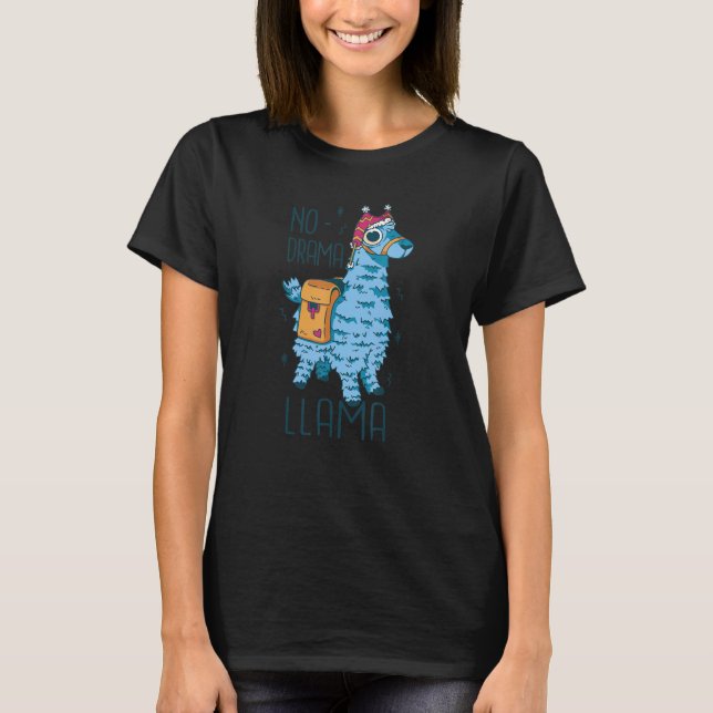 T-shirt Lama drôle, pas de lama drama (Devant)