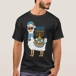 T-shirt Lama Hanoukka Happy Hanukah Pajama Famille Matchi