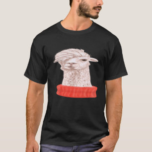 T-shirt lama hipster pour amateurs d'alpaca
