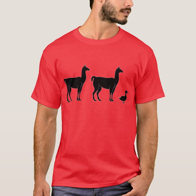 T-shirt Lama, lama, canard (Devant)