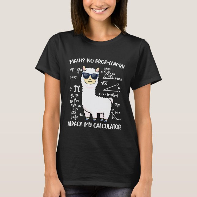 T-shirt lama maths (Devant)