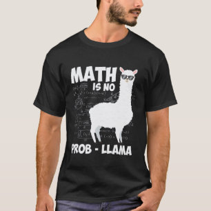 T-shirt lama maths les maths c'est pas un problème lama