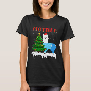 T-shirt lama Mère Santa Chapa Xmas Pyjama Famille Correspo