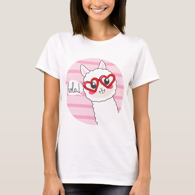 T-shirt Lama mignon Hola (Devant)