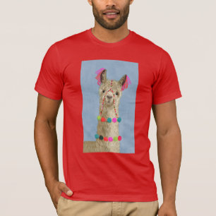 T-shirt Lama orné - beige