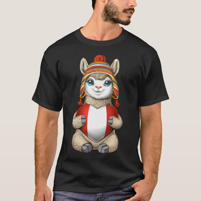 T-shirt Lama péruvien (Devant)