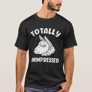 T-shirt lama sarcastique totalement non impressionné