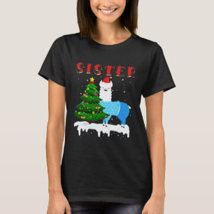 T-shirt lama Soeur Chapeau de Père Noël Xmas Pyjama Famill