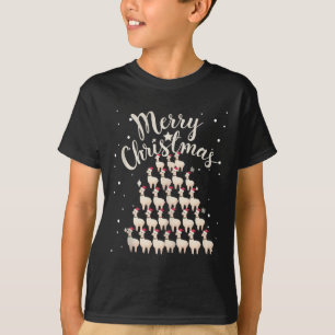 T-shirt Lama Xmas Tree Llamas Christmas Tree Débardeur1